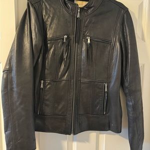 Michael Kors Moto leather jacket.
